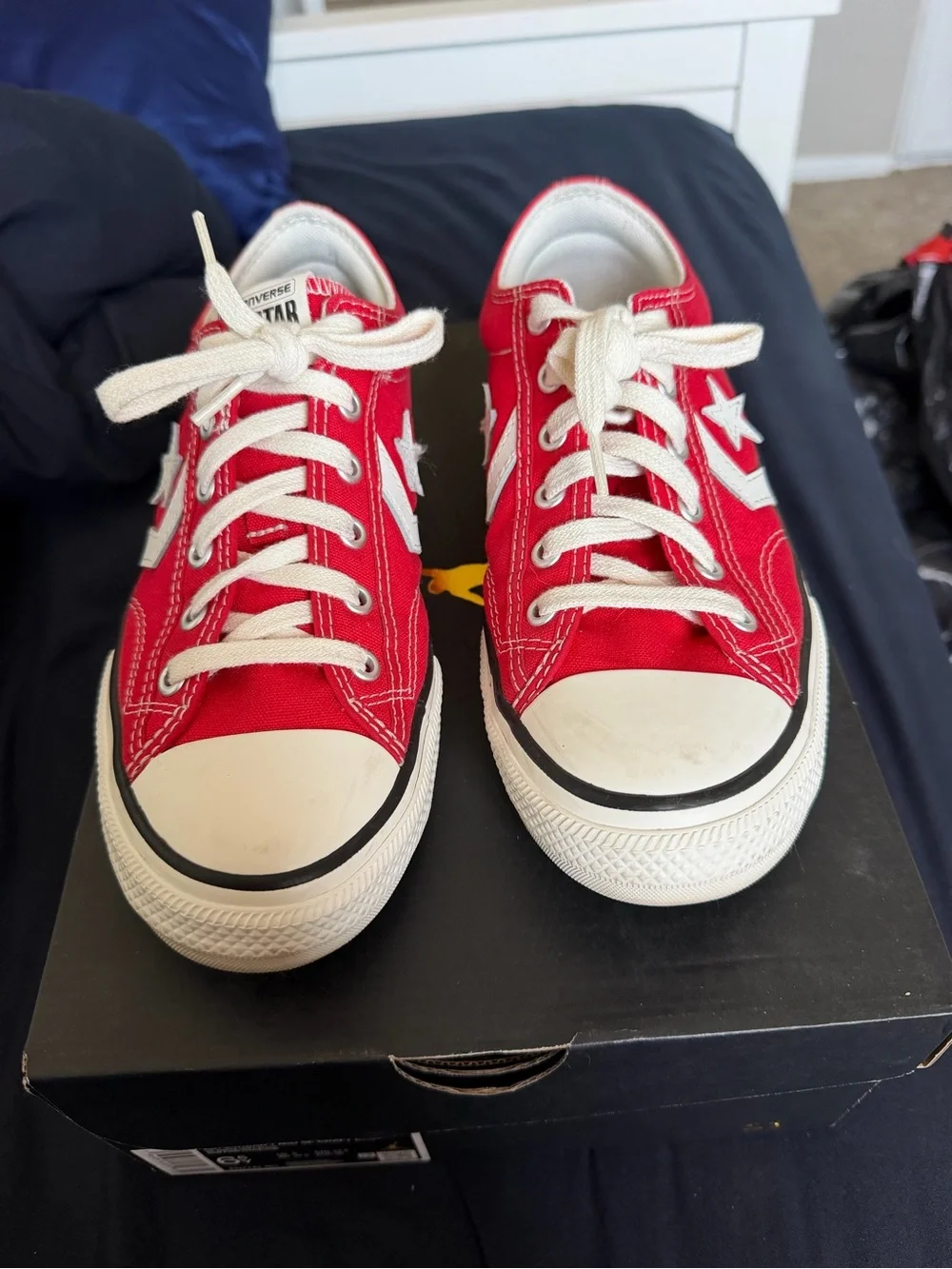 Converse Kids Red Low-Top Sneakers with White Accents